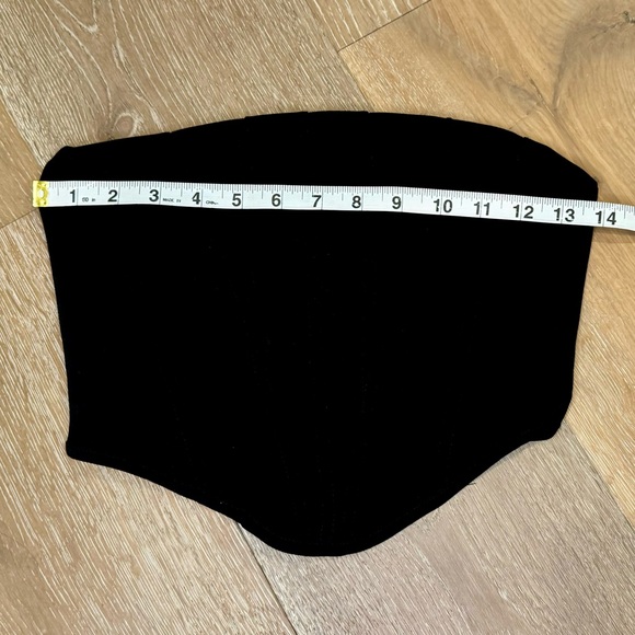 Missguided Black Strapless Corset Top Size US 4 - Picture 9 of 11